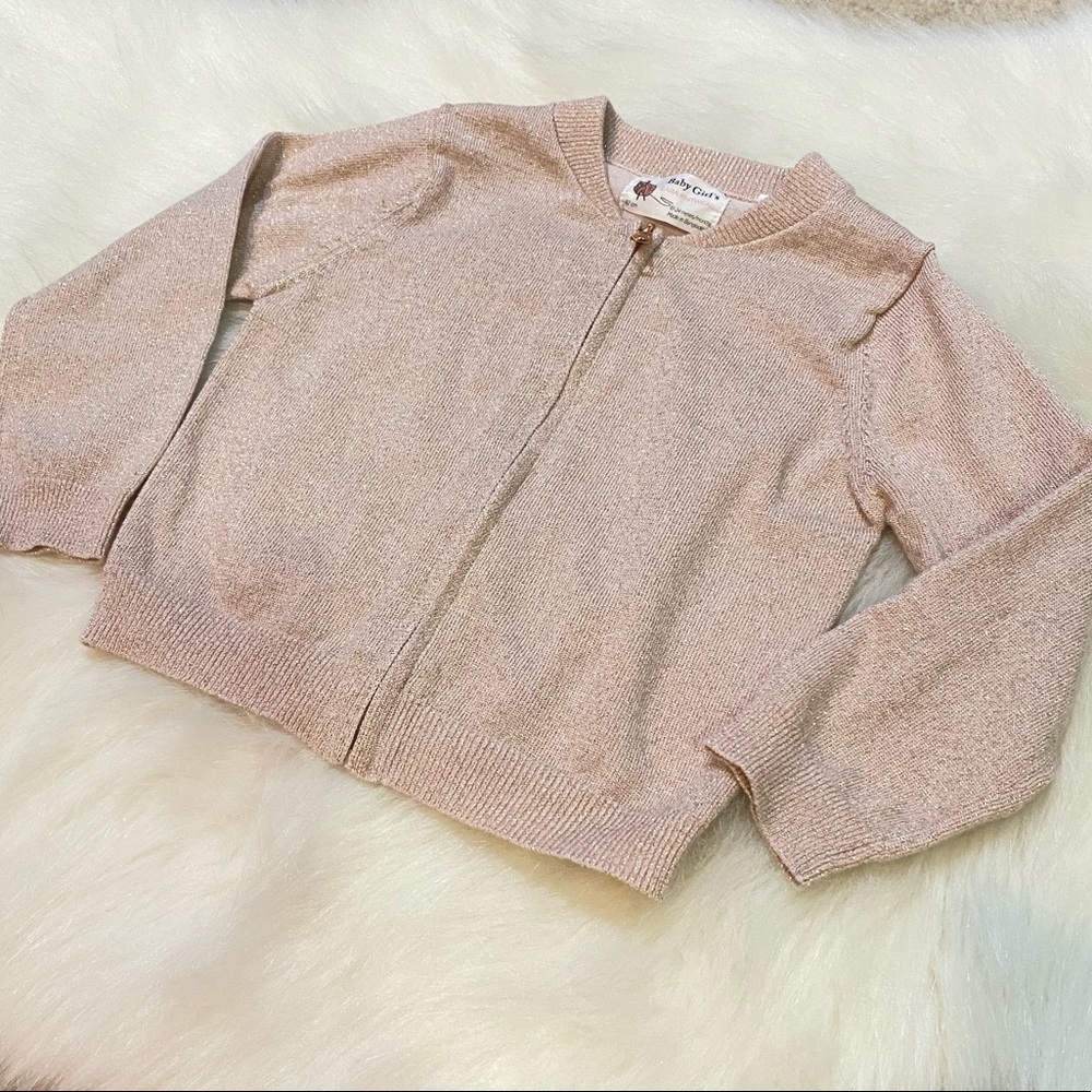 Zara Baby pink knit cardigan zip up 18-24 months